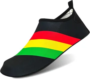 Water Shoes for Women and Men Quick-Dry Swim Beach Shoes for Outdoor Surfing Yoga Exercise Jamaica Flag Caribbean Reggae Rasta