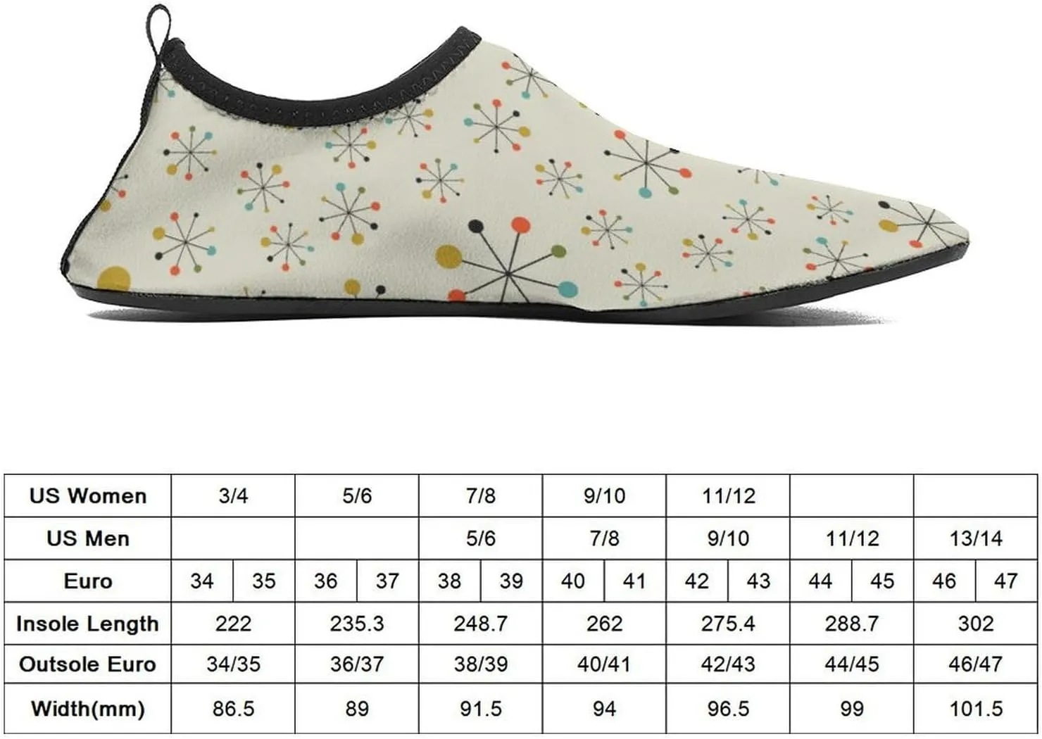 Water Shoes for Women Men Barefoot Quick-Dry Aqua Socks Slip-on for Beach Swim Surf Yoga