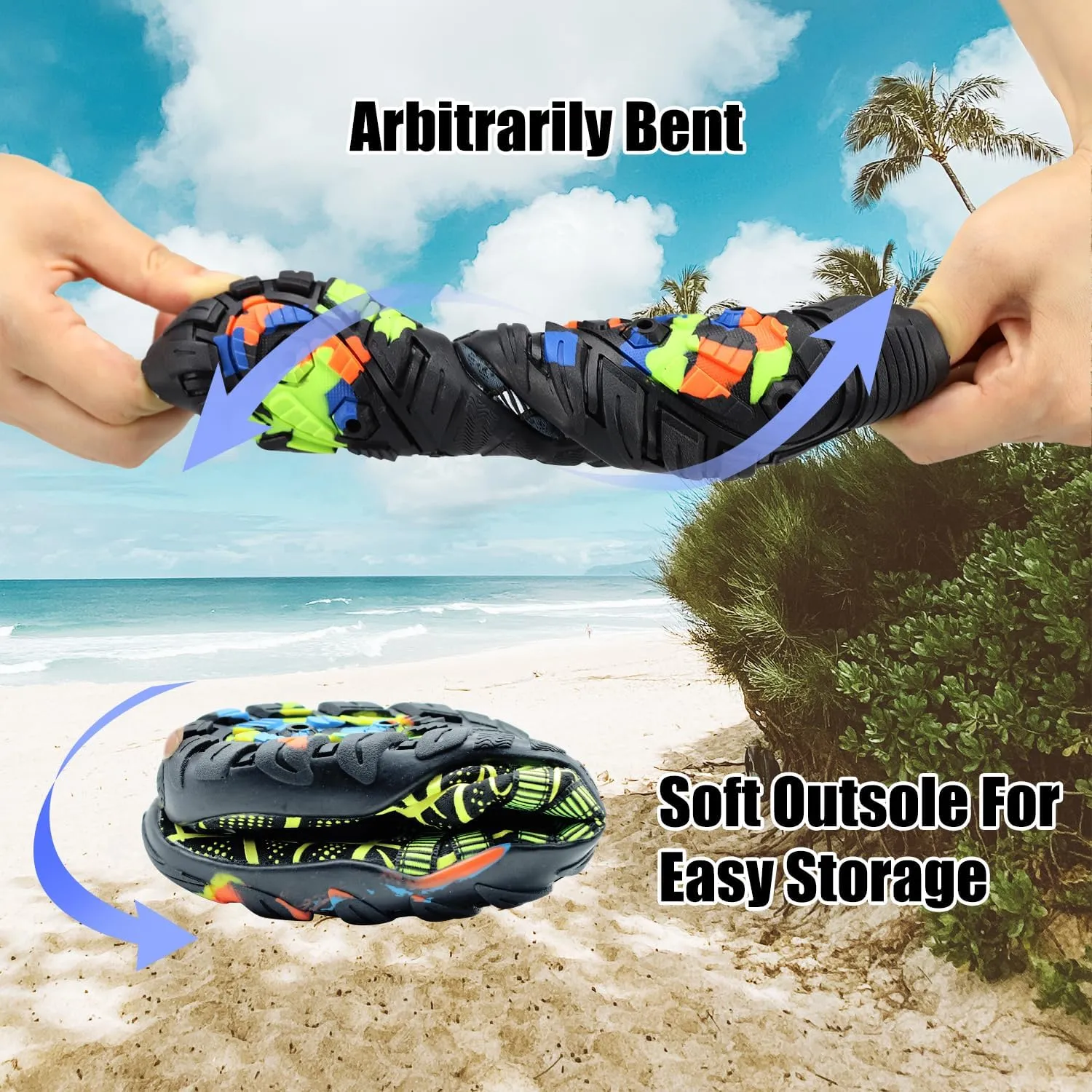 Water Shoes for Women Men, Quick Dry Barefoot Aqua Shoes Beach Swim Sports Outdoor Hiking Diving Surf