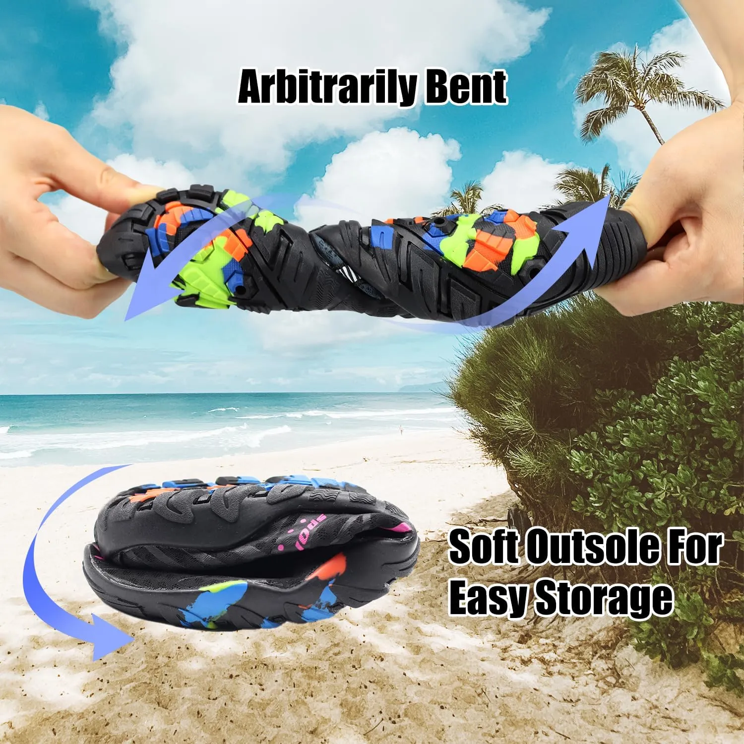 Water Shoes for Women Men, Quick Dry Barefoot Aqua Shoes Beach Swim Sports Outdoor Hiking Diving Surf