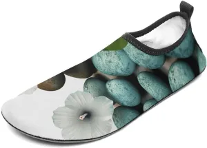 Water Shoes for Women Men Swim Beach Shoes Quick Dry Barefoot Aqua Shoes Cobblestone Zen Flowers Sport Shoes Hiking Shoes 11/12women,9/10men