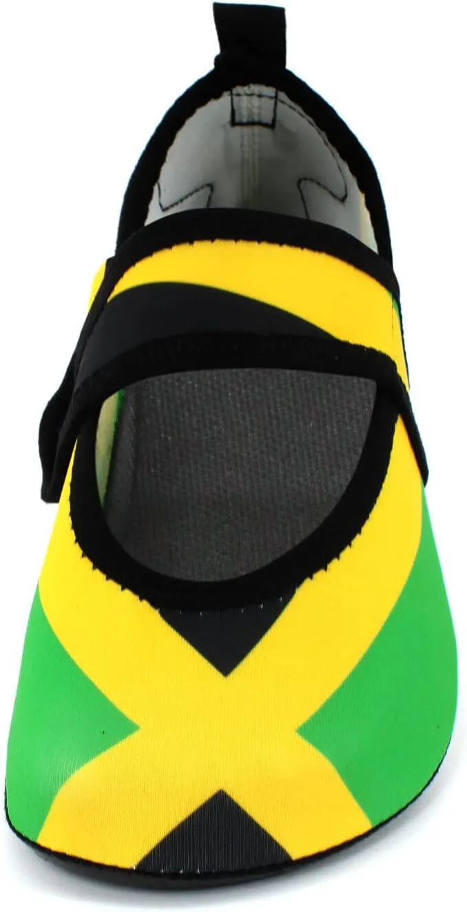 Water Shoes for Women Quick Dry Swim Beach Shoes Footwear for Sport Travel Dance Outdoor Surfing Yoga Exercise Jamaica Flag Caribbean Reggae Rasta