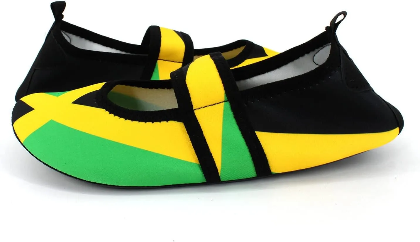 Water Shoes for Women Quick Dry Swim Beach Shoes Footwear for Sport Travel Dance Outdoor Surfing Yoga Exercise Jamaica Flag Caribbean Reggae Rasta