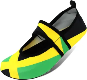 Water Shoes for Women Quick Dry Swim Beach Shoes Footwear for Sport Travel Dance Outdoor Surfing Yoga Exercise Jamaica Flag Caribbean Reggae Rasta