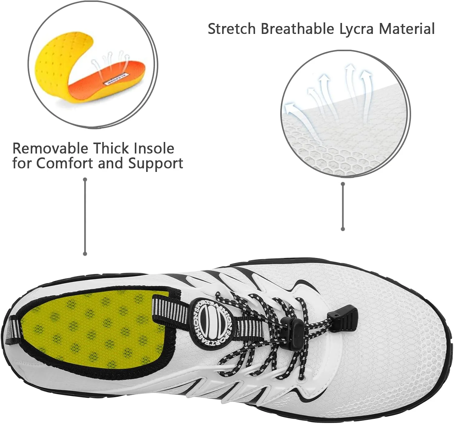 Water Shoes Mens Womens Beach Swim Shoes Quick-Dry Aqua Socks Pool Shoes for Surf Yoga Water Aerobics