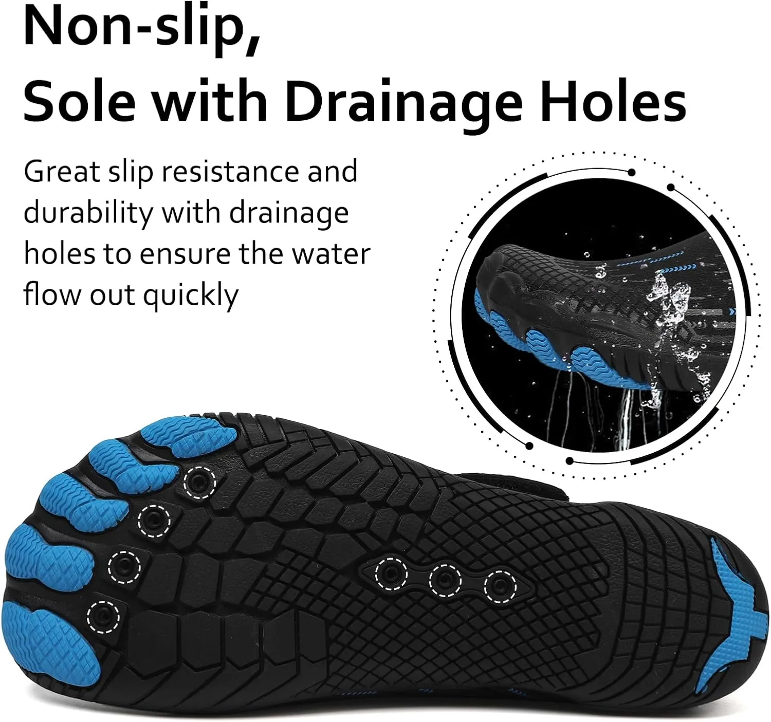 Water Shoes Mens Womens Quick-Dry Barefoot Swim Beach Pool Shoes Aqua Yoga Socks for Hiking Walking Diving Surf Outdoor Water Sports