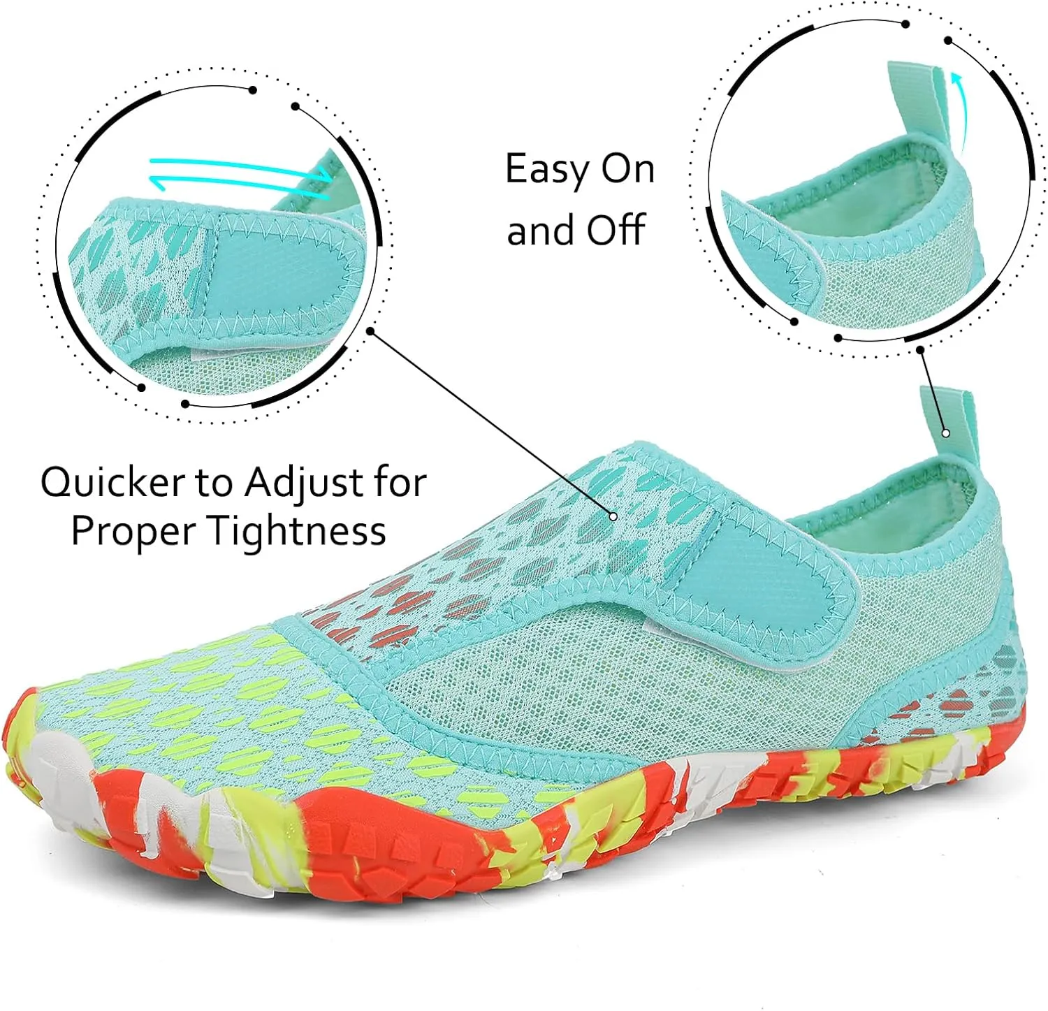 Water Shoes Mens Womens Quick-Dry Barefoot Swim Beach Pool Shoes Aqua Yoga Socks for Hiking Walking Diving Surf Outdoor Water Sports
