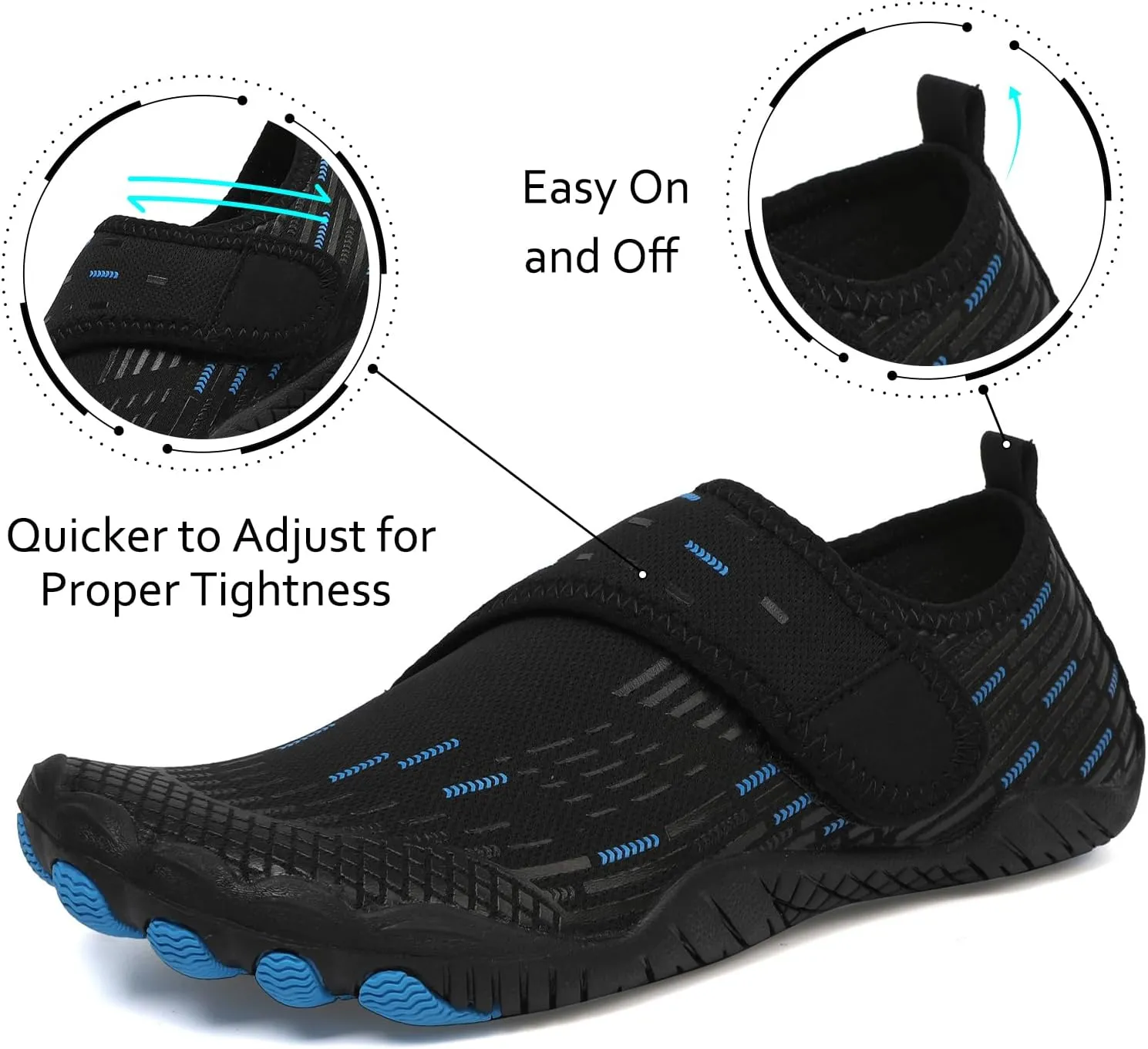Water Shoes Mens Womens Quick-Dry Barefoot Swim Beach Pool Shoes Aqua Yoga Socks for Hiking Walking Diving Surf Outdoor Water Sports