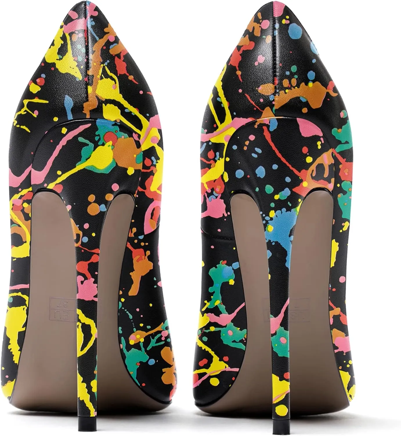 WAYDERNS Women's Evening Pointed Toe Matte Slip On Dress Stiletto High Heel Pumps Shoes 4.7 Inch