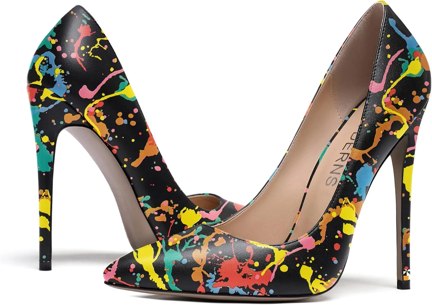 WAYDERNS Women's Evening Pointed Toe Matte Slip On Dress Stiletto High Heel Pumps Shoes 4.7 Inch