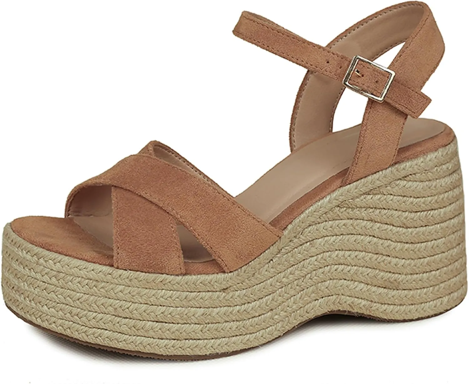 Wedges Sandals Women's Platform Heels Sandals Comfortable Chunky Espadrille Ankle Strap Open Toe Summer Casual Shoes