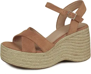 Wedges Sandals Women's Platform Heels Sandals Comfortable Chunky Espadrille Ankle Strap Open Toe Summer Casual Shoes