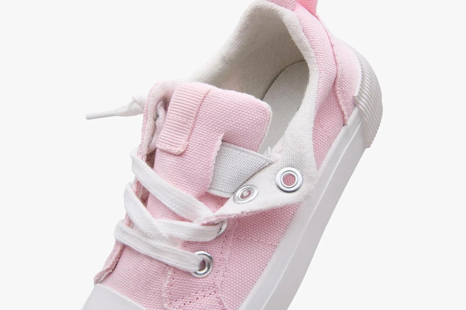 Weestep Kids' Cotton Slip-On Canvas Sneakers - Frayed-Seam Casual Shoes with Optional Laces for Boys and Girls