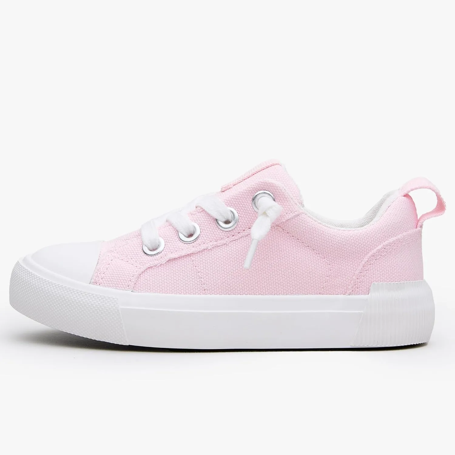 Weestep Kids' Cotton Slip-On Canvas Sneakers - Frayed-Seam Casual Shoes with Optional Laces for Boys and Girls
