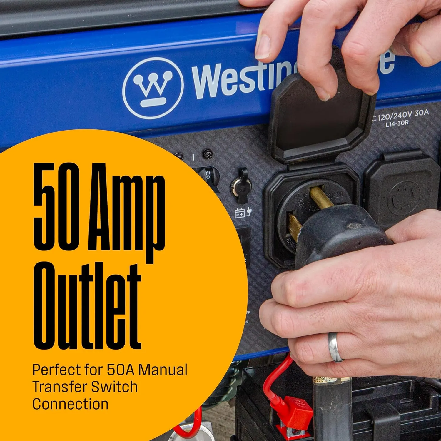 Westinghouse 12500 Peak Watt Dual Fuel Home Backup Portable Generator, Remote Electric Start, Transfer Switch Ready, Gas and Propane Powered, CO Sensor