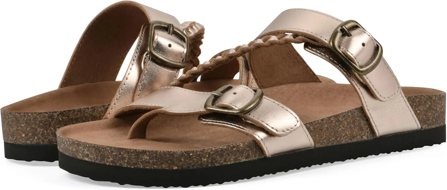 WHITE MOUNTAIN Women's Hammy Braided Signature Comfort-Molded Footbed Sandal