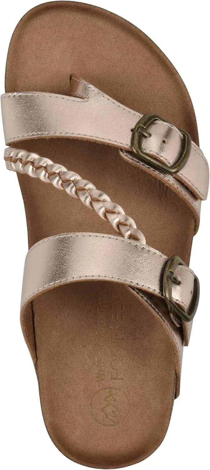 WHITE MOUNTAIN Women's Hammy Braided Signature Comfort-Molded Footbed Sandal