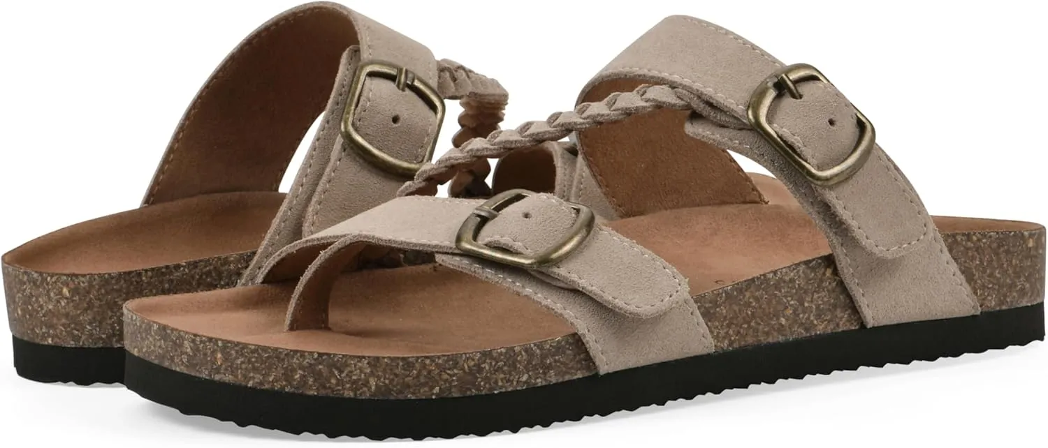 WHITE MOUNTAIN Women's Hammy Braided Signature Comfort-Molded Footbed Sandal