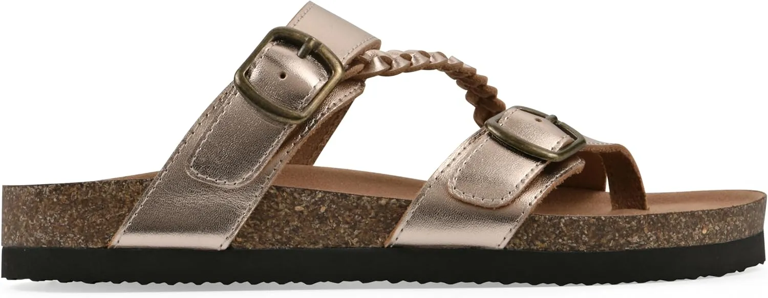 WHITE MOUNTAIN Women's Hammy Braided Signature Comfort-Molded Footbed Sandal