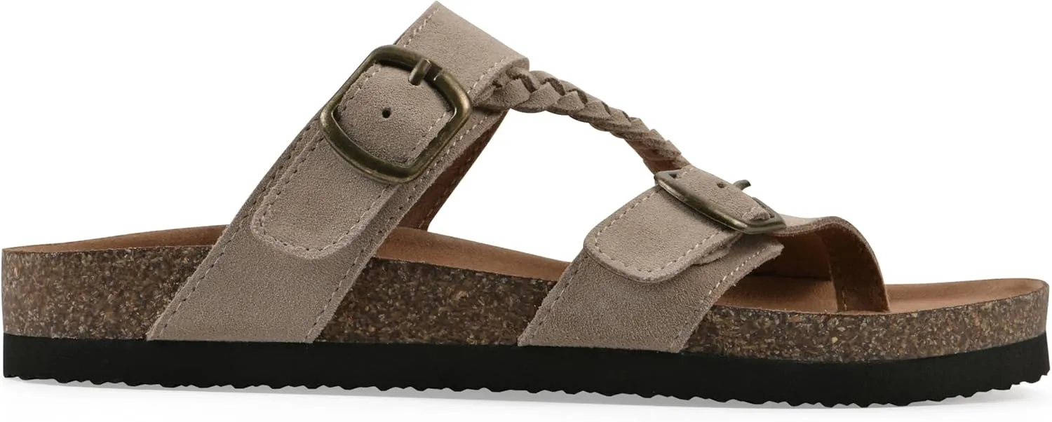 WHITE MOUNTAIN Women's Hammy Braided Signature Comfort-Molded Footbed Sandal