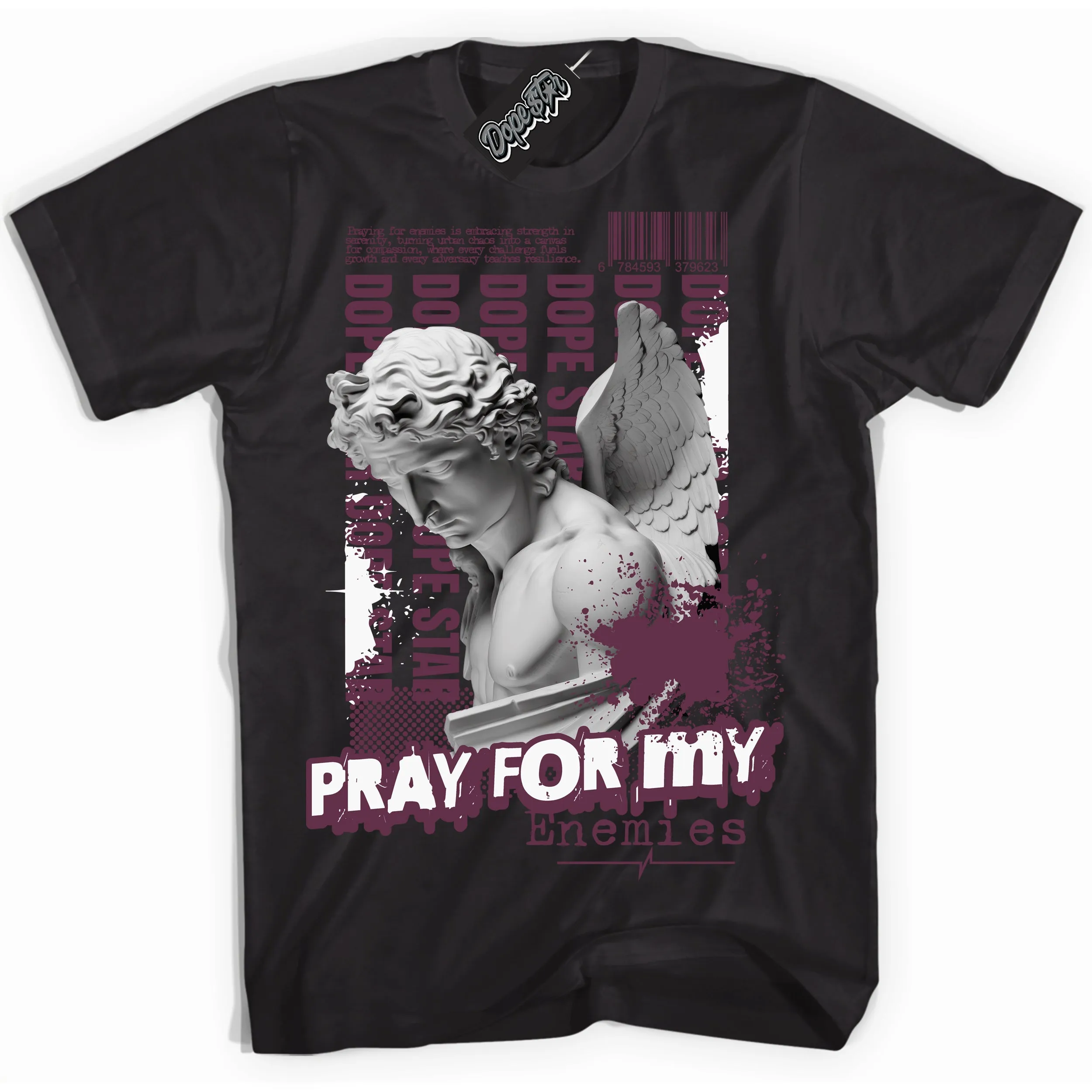 White Viotech Dunks Sneaker Shirt Pray Enemies Graphic