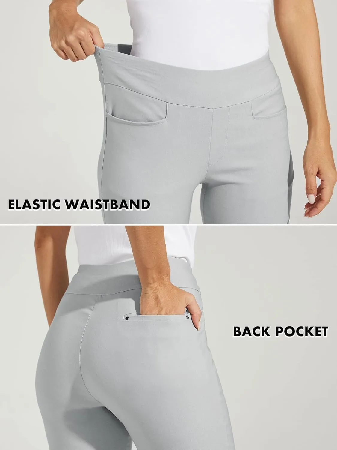 Willit Women's Golf Pants Stretch Casual Pull on Pants Quick Dry Hiking Pants