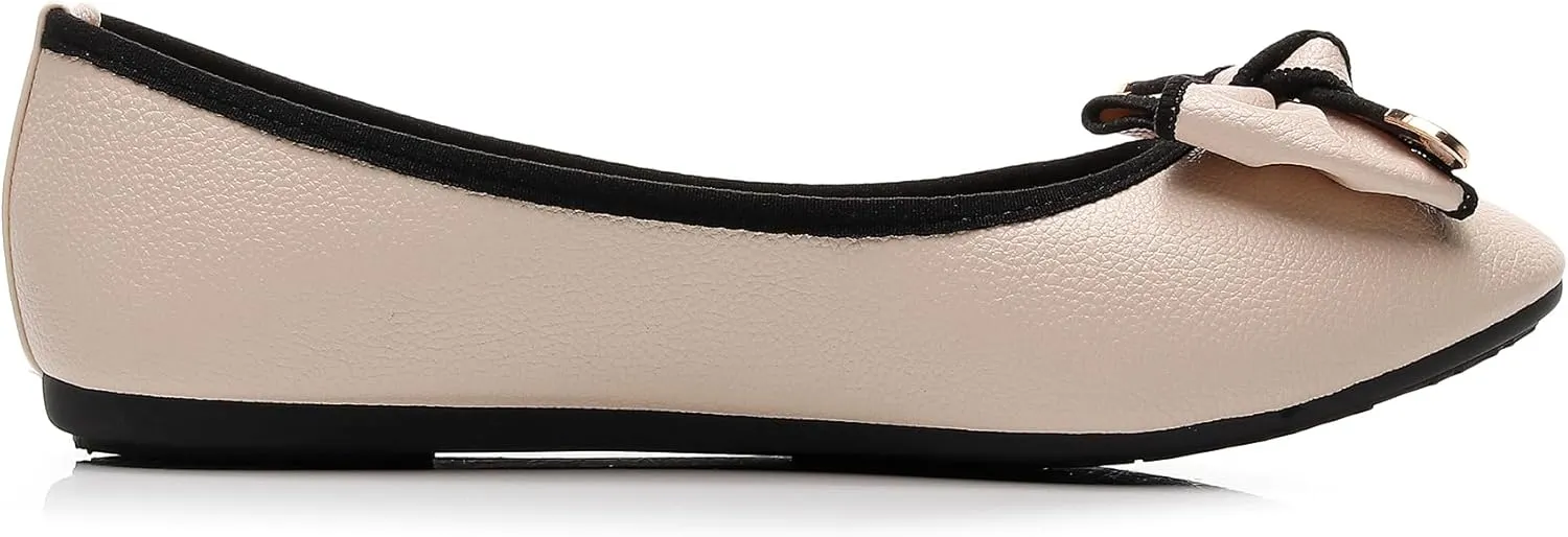 Women's Ballet Flat Shoes Fashion Bowknot Flats Round Toe Wedding Flats