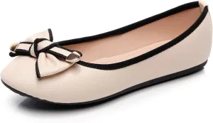 Women's Ballet Flat Shoes Fashion Bowknot Flats Round Toe Wedding Flats