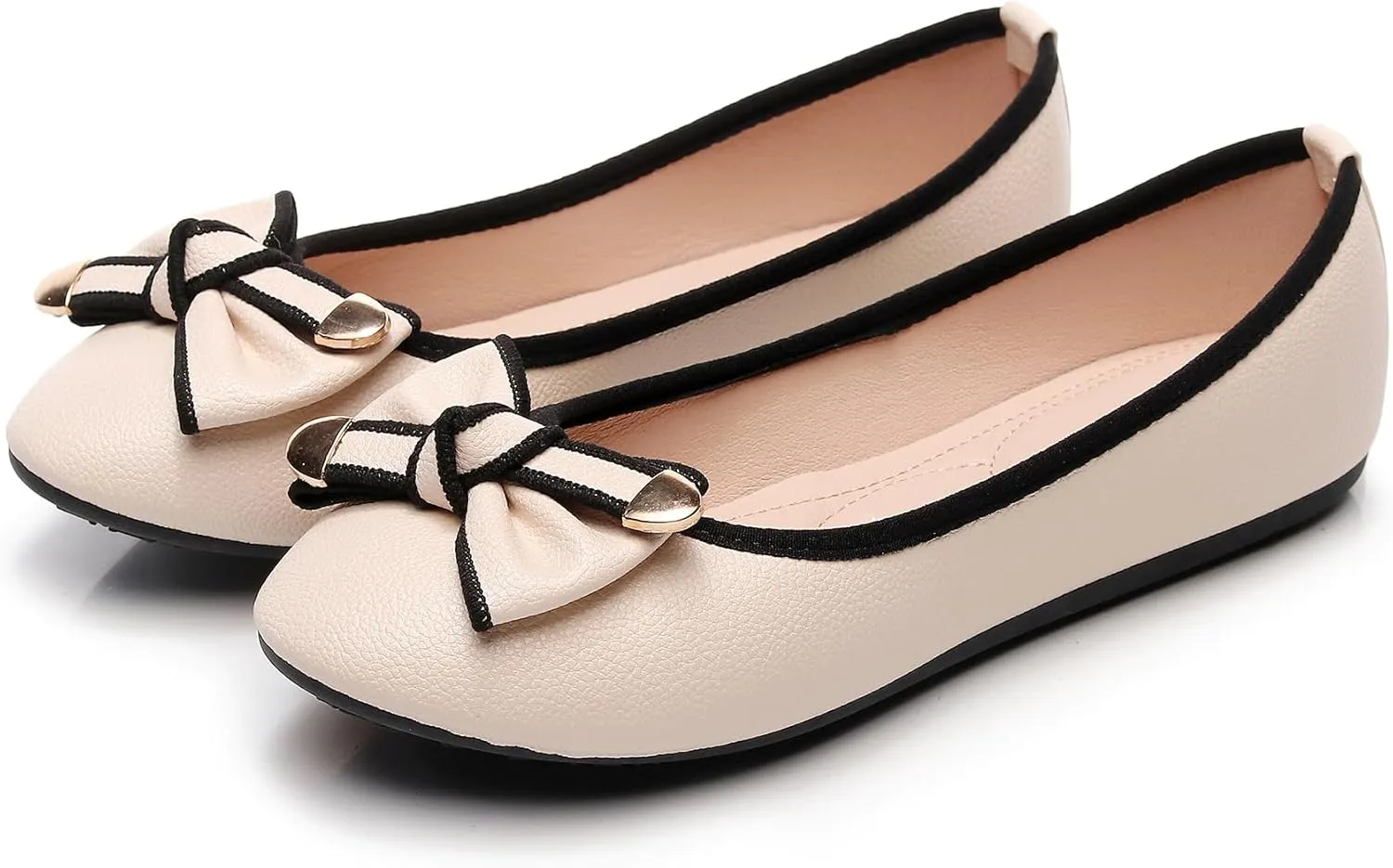 Women's Ballet Flat Shoes Fashion Bowknot Flats Round Toe Wedding Flats