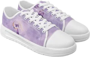 Womens Canvas Slip-On Shoes Lightweight Comfort Sneakers for Casual Wear Soft Cushioned Insole for Athletic Size 6-13.5 White Sole