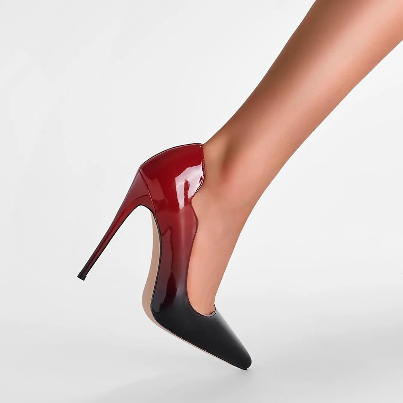 Womens Closed Pointed Toe High Heels Slip On Stiletto Pumps Dress Wedding Shoes 4-Inch