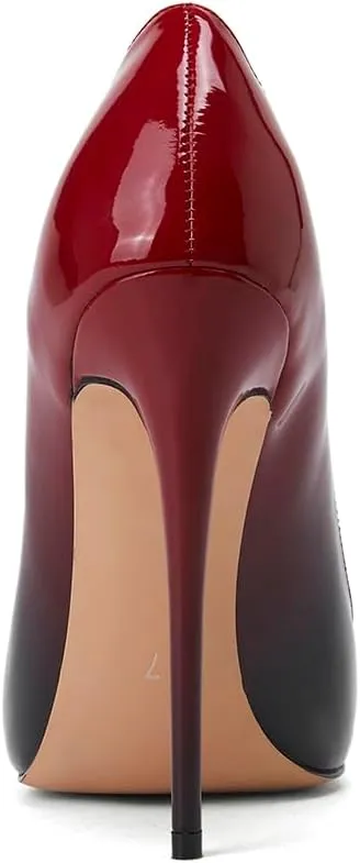 Womens Closed Pointed Toe High Heels Slip On Stiletto Pumps Dress Wedding Shoes 4-Inch