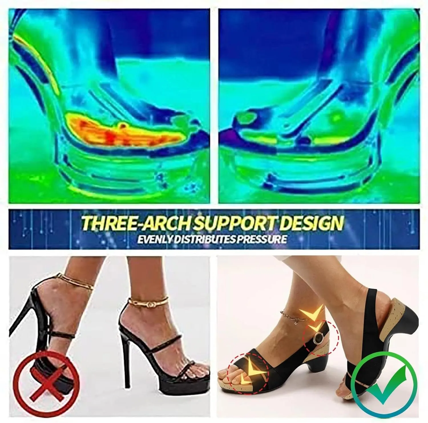 Women's Comfy Orthotic Sandals,Chunky Low Block Heels Orthowalkway Womens Sandals Comfortable Open Toe Wedges Supportive Wide Feet Sandal Summer Casual Walking Shoes A-Brown,7.5