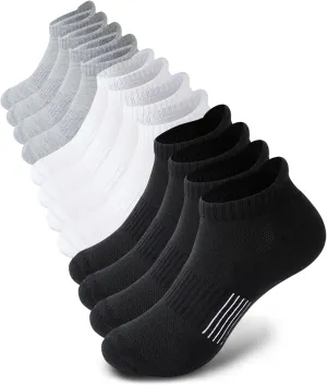 Women's Cushioned Ankle Socks Athletic Running Low Cut Socks 6-9/9-11