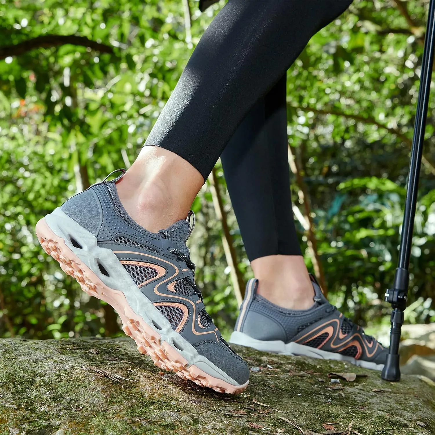 Womens Hiking Water Shoes - Multi-Purpose Quick Dry Sneakers Non Slip & Lightweight & Breathable for Outdoor Sport Travel Walking Tour Swim Beach