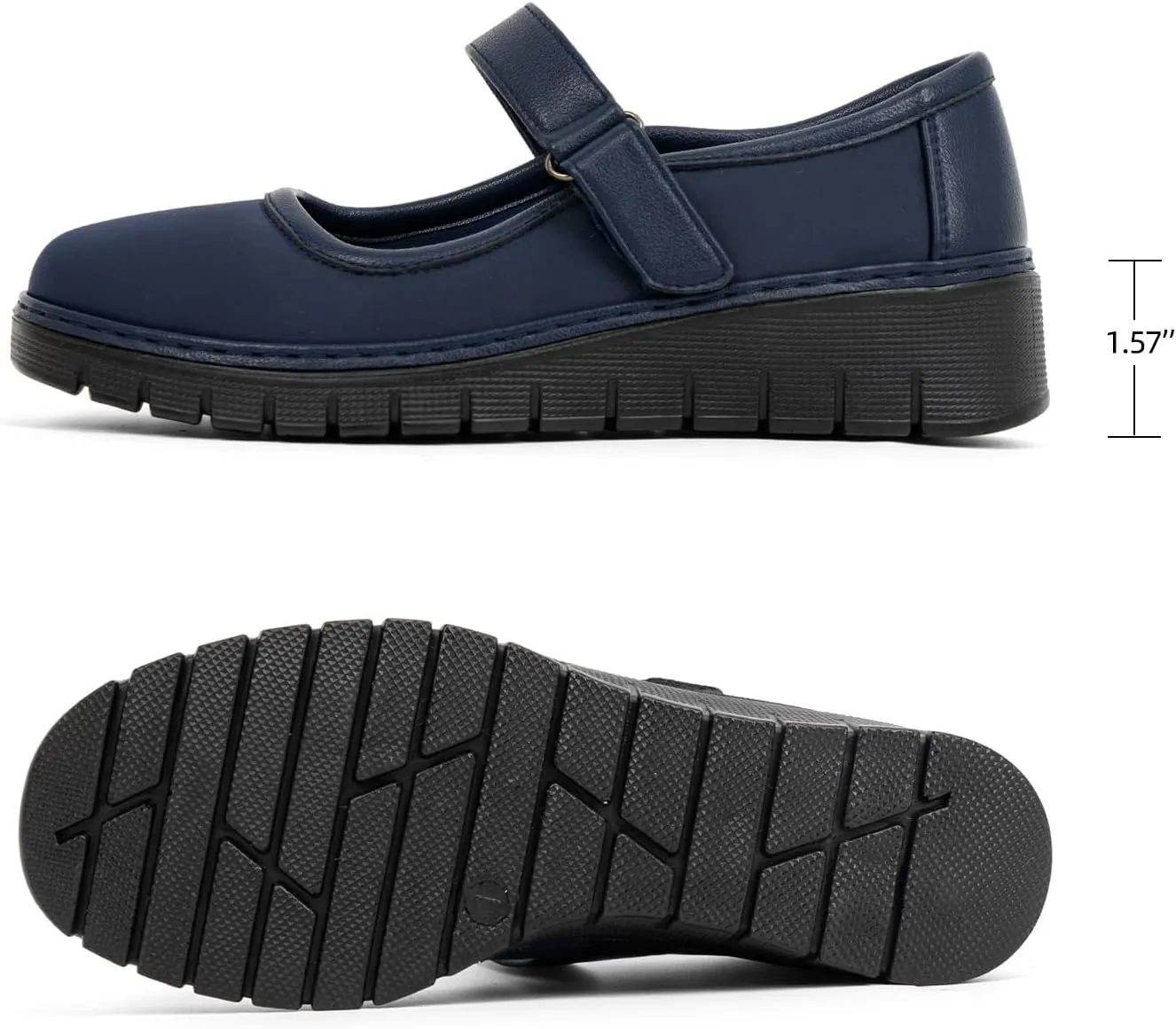 Women’s Mary Jane Shoes for Bunions Comfortable Orthotic Dress Shoes Non-Slip Orthopedic Work Shoes