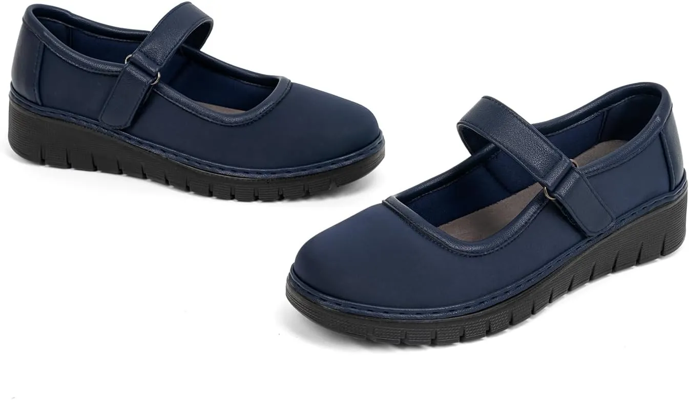 Women’s Mary Jane Shoes for Bunions Comfortable Orthotic Dress Shoes Non-Slip Orthopedic Work Shoes