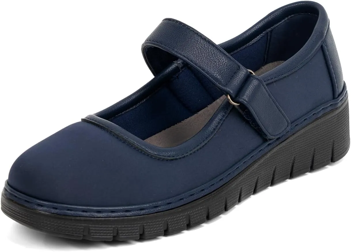 Women’s Mary Jane Shoes for Bunions Comfortable Orthotic Dress Shoes Non-Slip Orthopedic Work Shoes