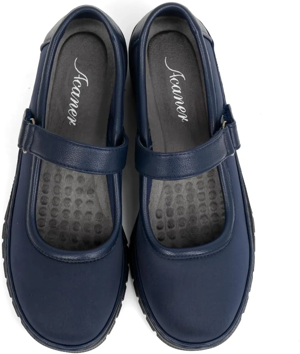 Women’s Mary Jane Shoes for Bunions Comfortable Orthotic Dress Shoes Non-Slip Orthopedic Work Shoes