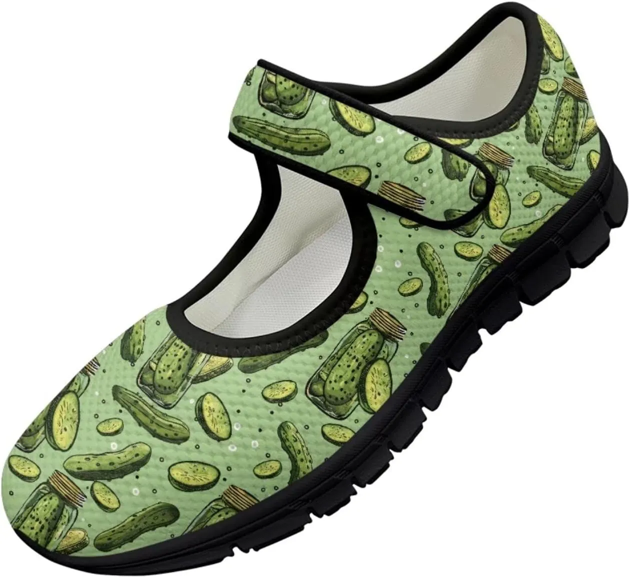 Womens Mary Jane Sneakers Breathable Mesh Casual Shoes Lightweight Non Slip Comfort Flats for Walking Tennis