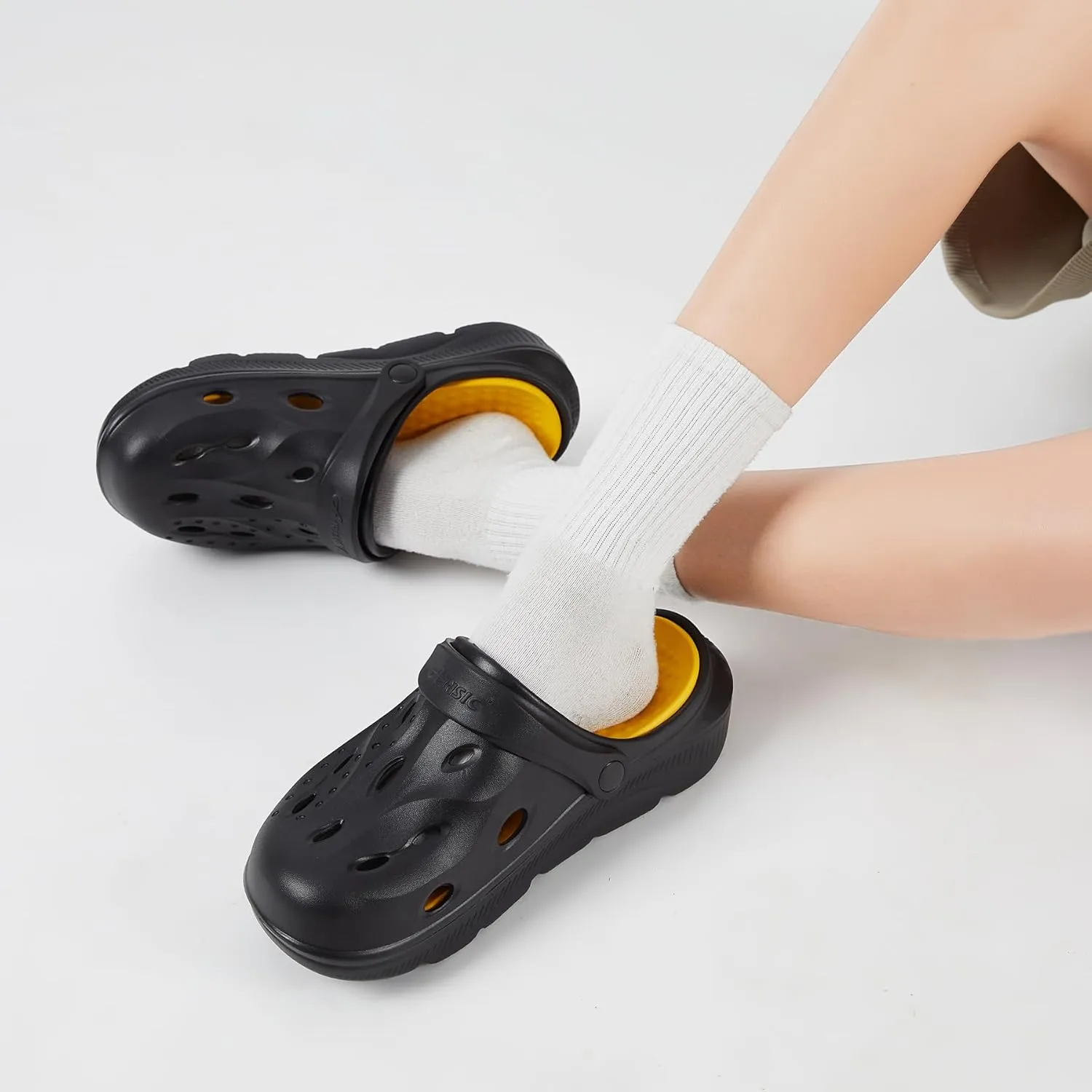 Womens Mens Arch Support Clogs Slip-on Garden Shoes Cushion Plantar Fasciitis Sandals Non-Slip Beach Slippers with Removable Insoles Outdoor Indoor