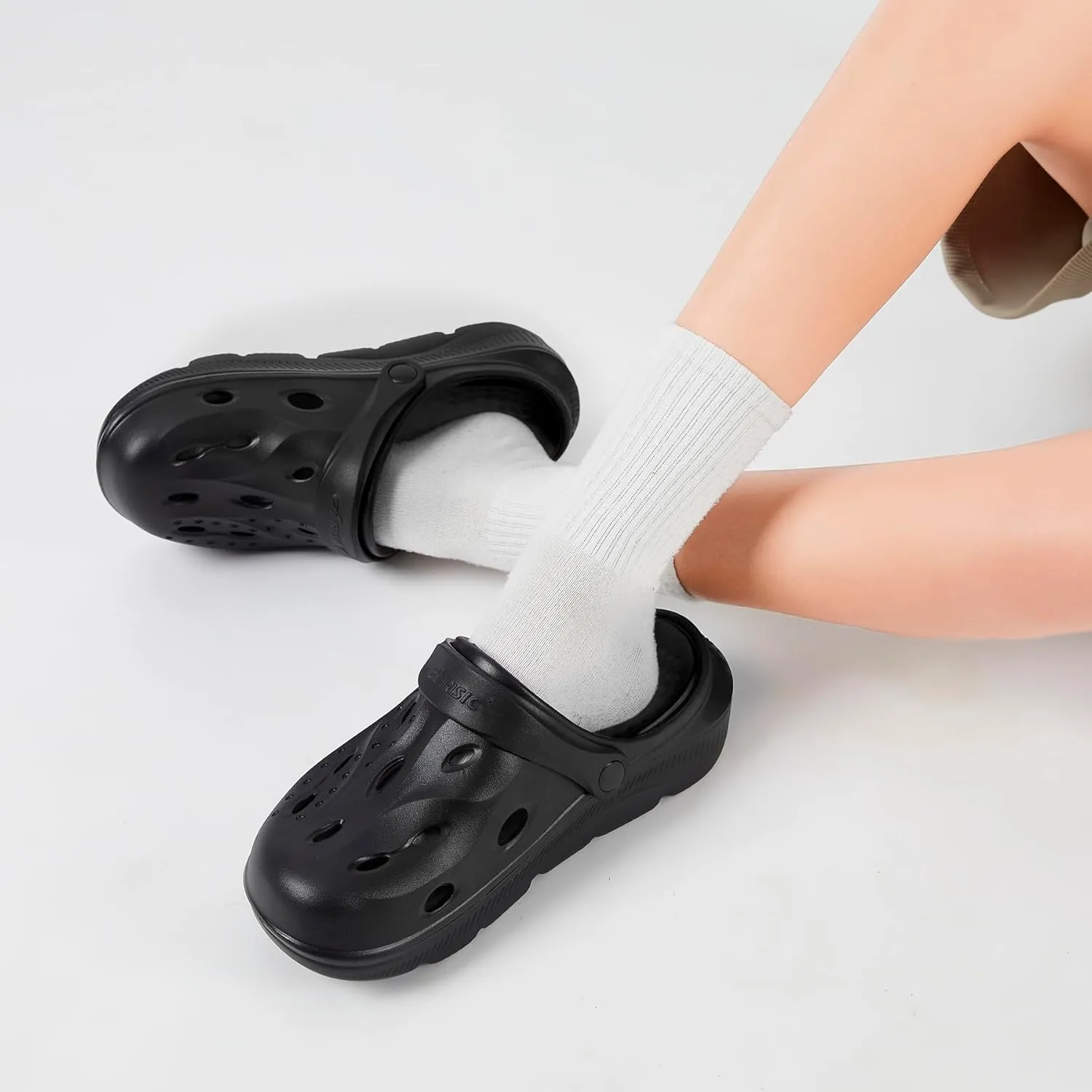 Womens Mens Arch Support Clogs Slip-on Garden Shoes Cushion Plantar Fasciitis Sandals Non-Slip Beach Slippers with Removable Insoles Outdoor Indoor