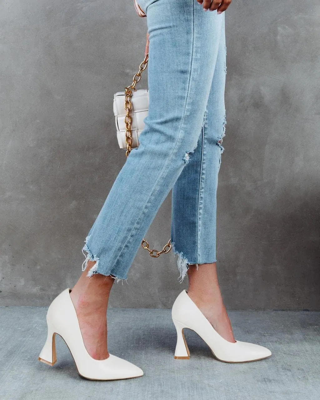 Women's Pointed Toe High Heel Pumps Closed Toe Flared Heel Slip-On Party Wedding Office Dress Shoes