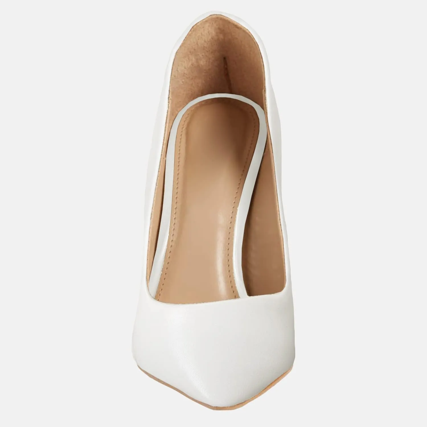 Women's Pointed Toe High Heel Pumps Closed Toe Flared Heel Slip-On Party Wedding Office Dress Shoes