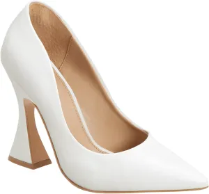 Women's Pointed Toe High Heel Pumps Closed Toe Flared Heel Slip-On Party Wedding Office Dress Shoes