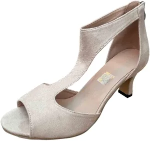 Womens Sandals Comfortable High Heels Dressy Sandals with Ankle Strap Back Zipper