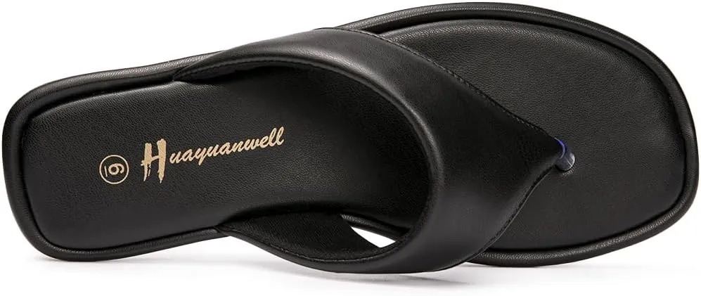 Women's Thong Sandals T Strap Sandals Flip Flop Slip On Flat Sandals Casual Slide Sandals for Women Dressy Summer