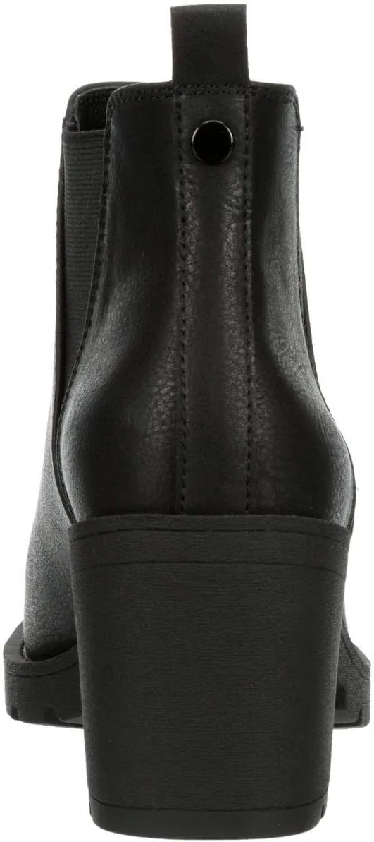 XAPPEAL Laura - Women's Block Heel Slip-On Chelsea Boot with Lug Sole