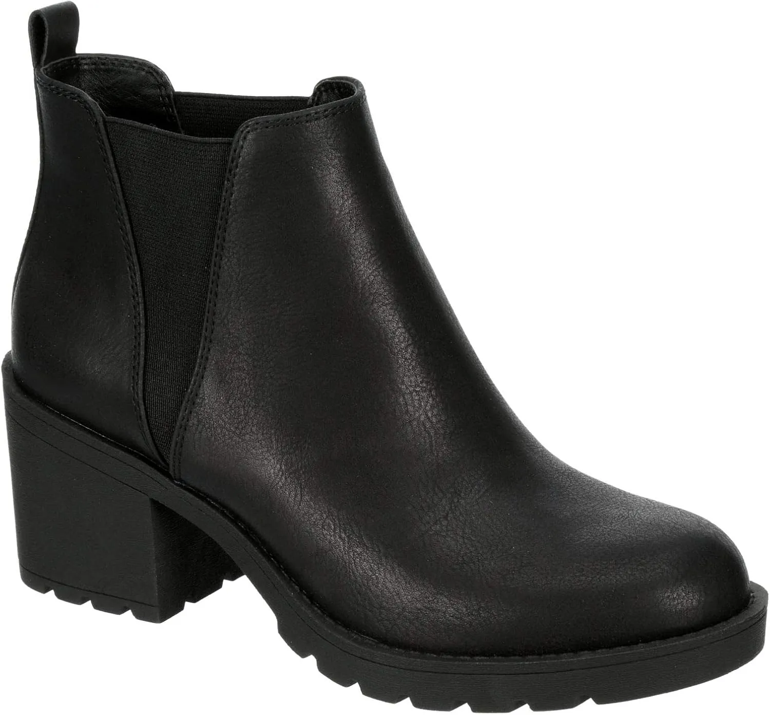 XAPPEAL Laura - Women's Block Heel Slip-On Chelsea Boot with Lug Sole
