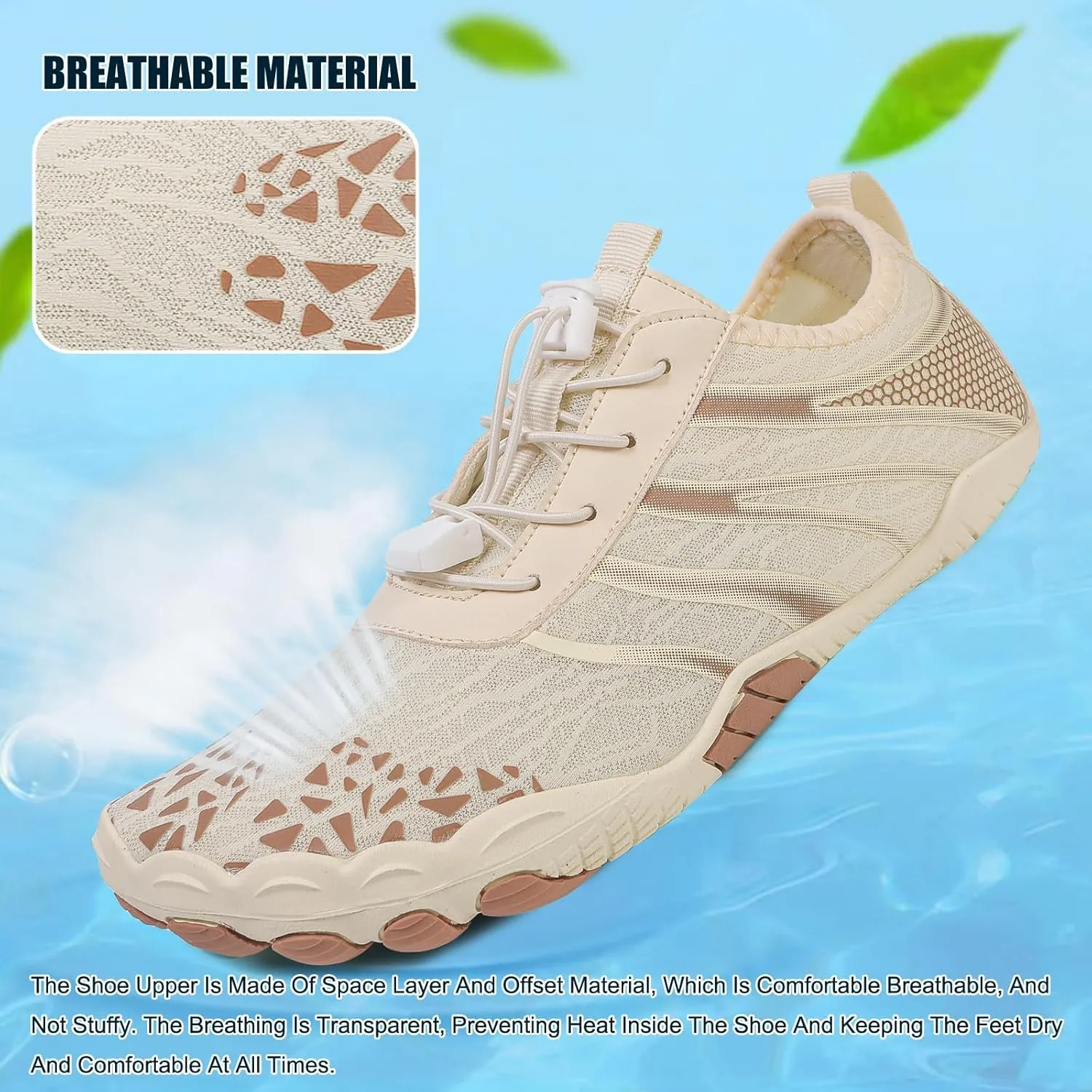 XNIRON Hike Barefoot Shoes for Womens Men,Quick Dry Water Shoes,Beach Pool Aqua Swim Surf Hiking Walking Shoes,Non-Slip Athletic Footwear Wide Toe Water Shoes